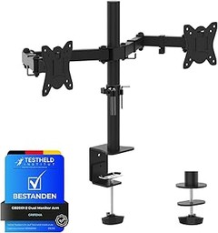 Brazos para monitor doble