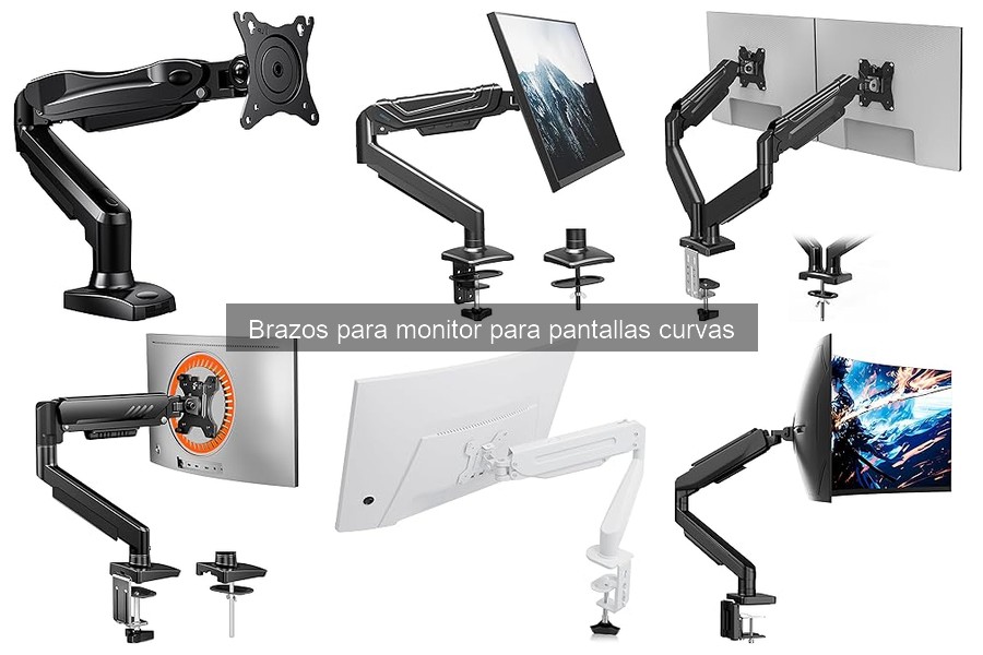 Ajustar un brazo para monitor curvo a la altura adecuada
