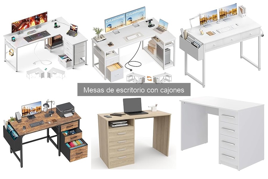 Alternativas a mesas de escritorio con cajones para espacios pequeños