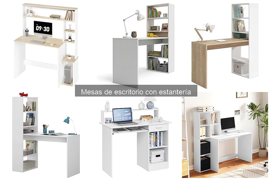 Alternativas a mesas de escritorio con estantería para tu hogar