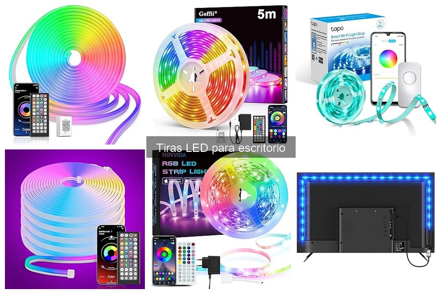 Alternativas a tiras LED para escritorio: opciones de iluminación