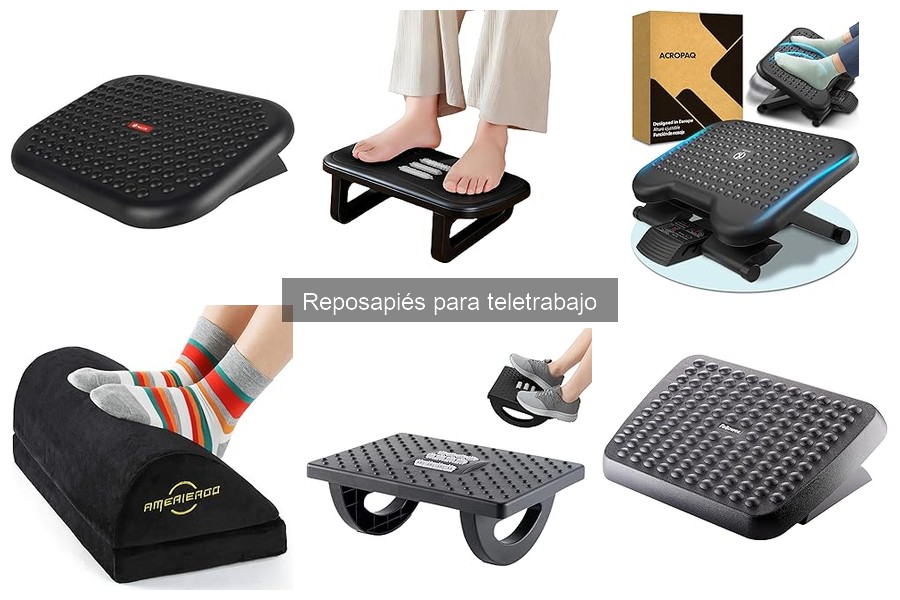Alternativas ergonómicas al reposapiés para teletrabajo