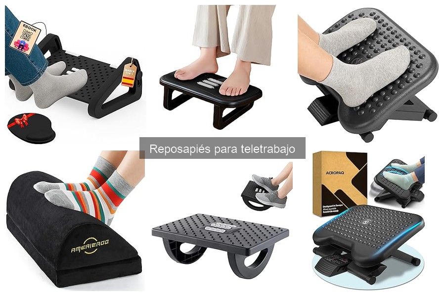 Comparativa de precios de reposapiés para teletrabajo en Amazon