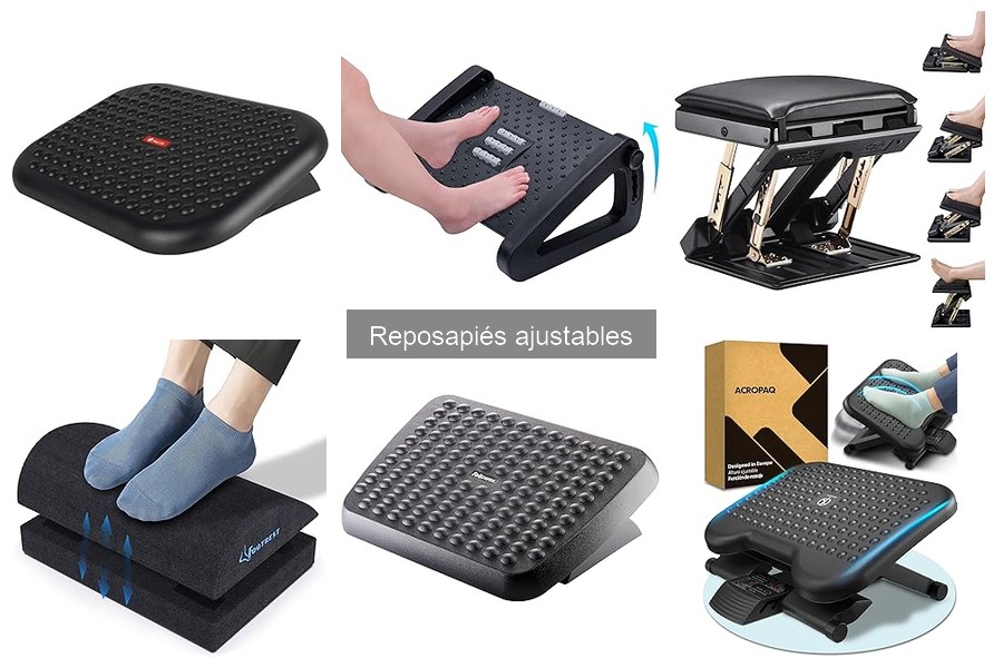 Comparativa de Reposapiés Ajustables para Teletrabajo