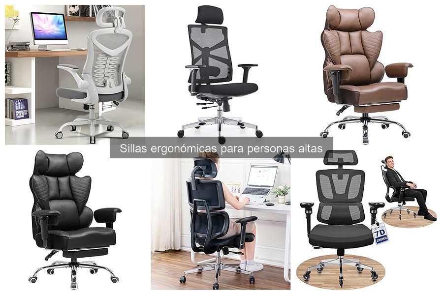 Dimensiones ideales de sillas ergonómicas para personas altas