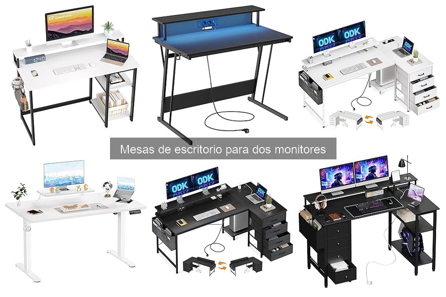 Dónde comprar mesas de escritorio para dos monitores al mejor precio