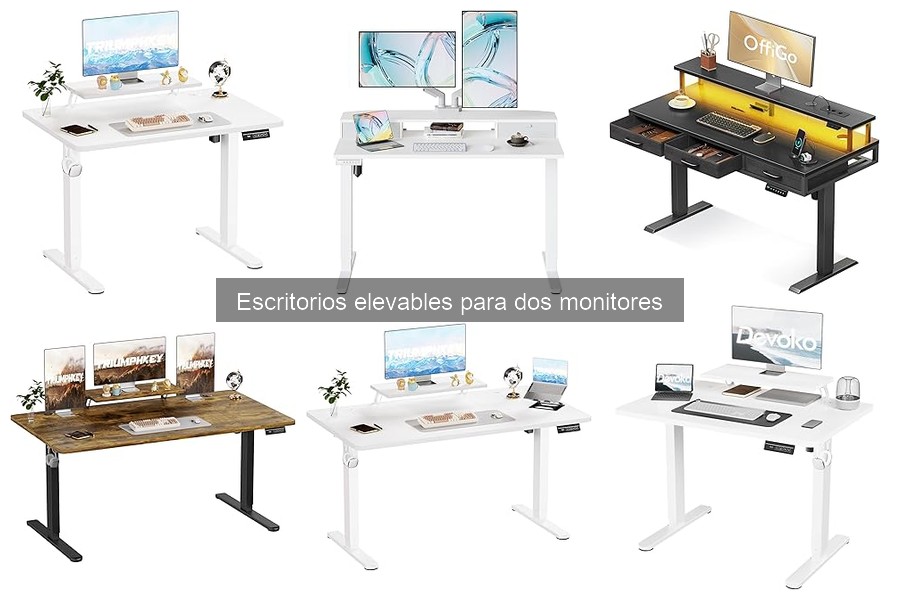 Guía de compra de escritorios elevables para dos monitores