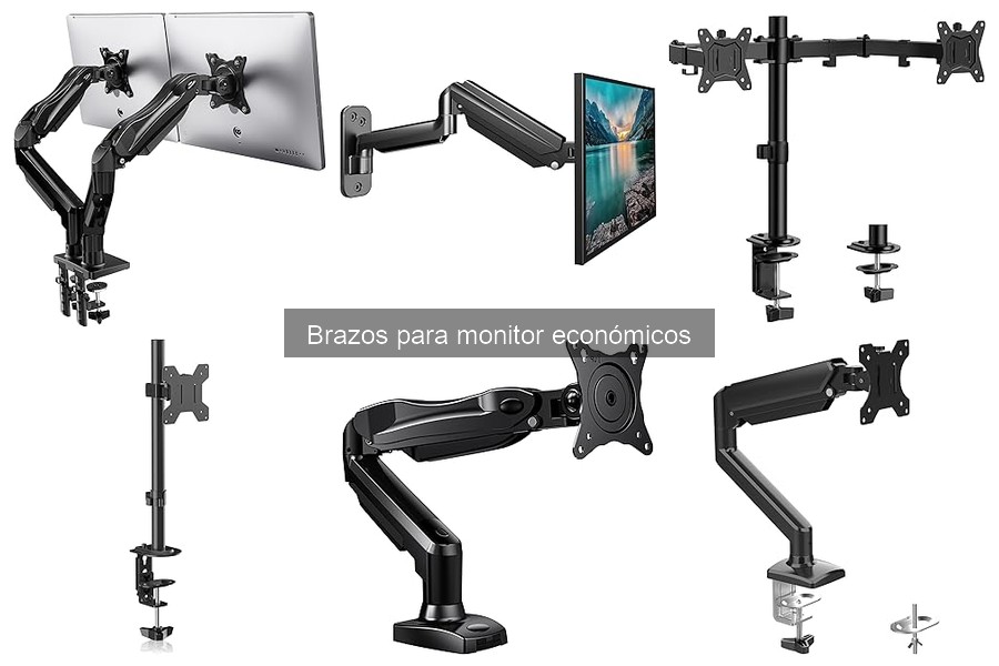 Guía de instalación de brazos para monitor económicos