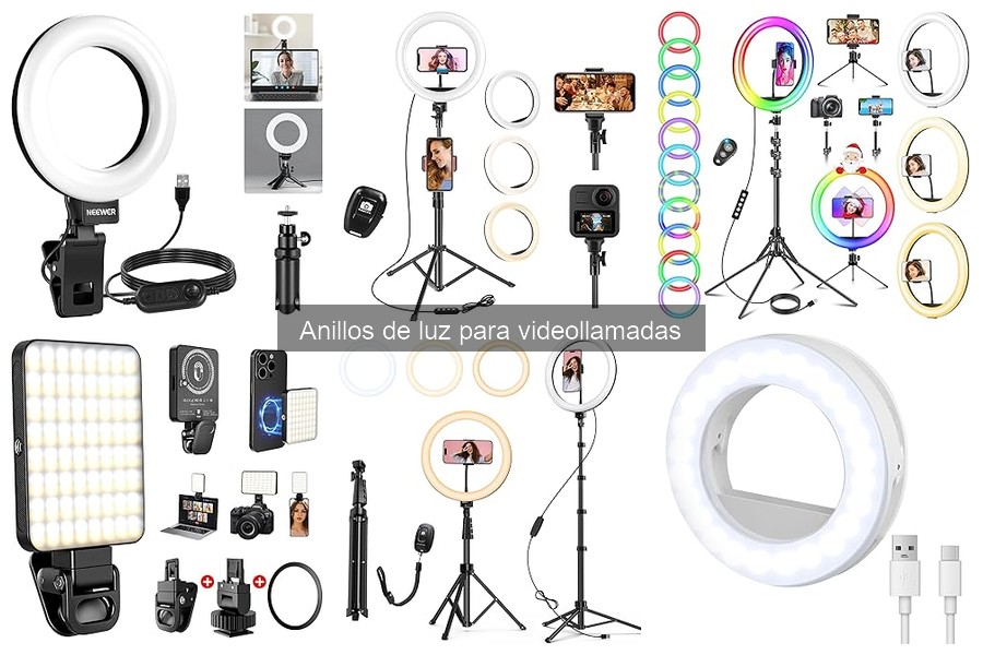 Instrucciones para instalar un anillo de luz en videollamadas