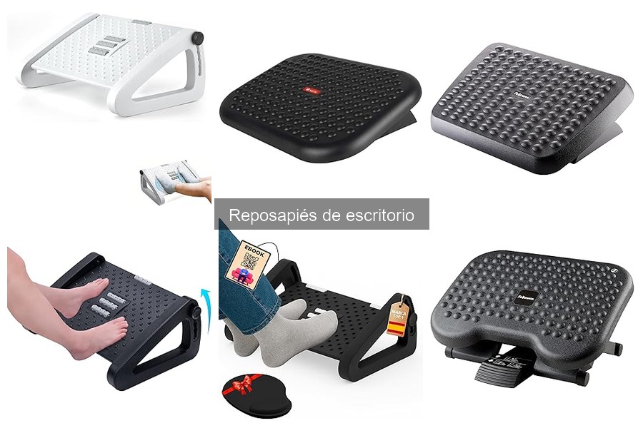 ** Mejora la circulación al estar sentado con reposapiés ergonómicos