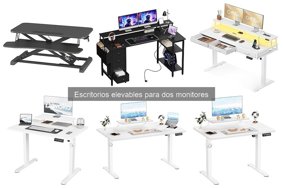 Mejora tu salud con escritorios elevables para dos monitores