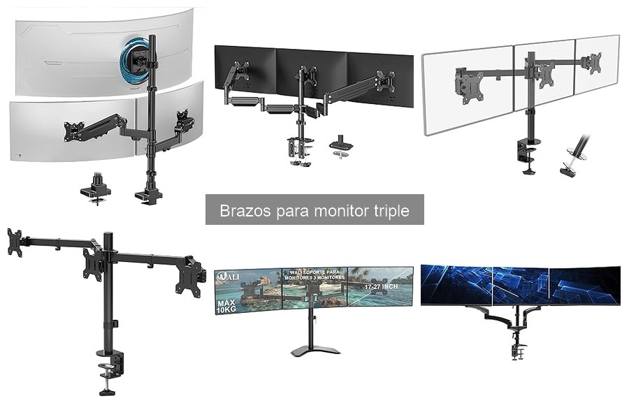 Mejores brazos para monitor triple: comparativa y precios