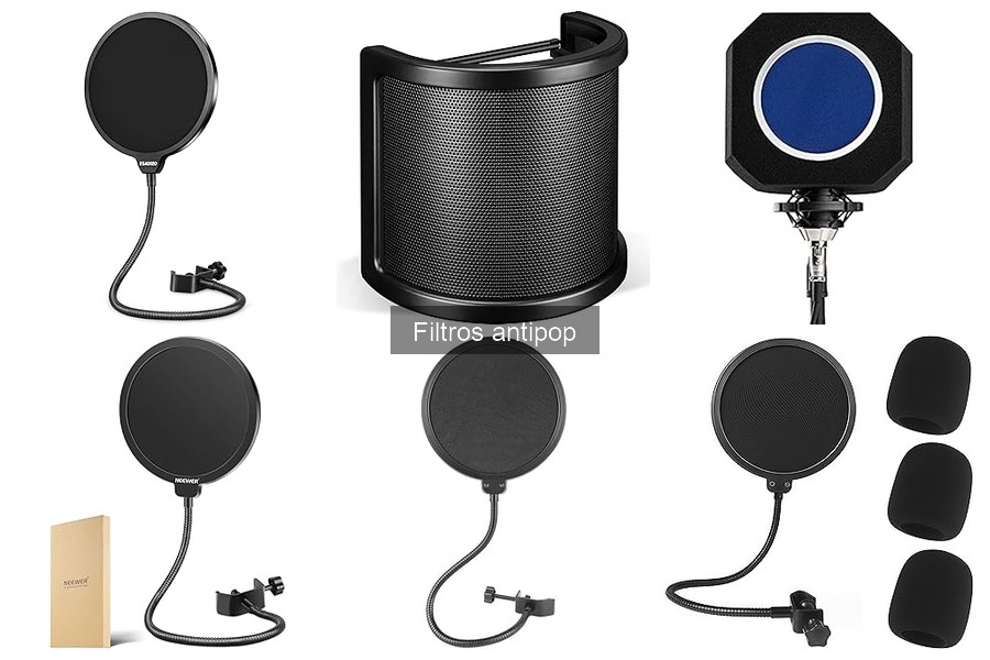 Mejores filtros antipop para grabación en casa.