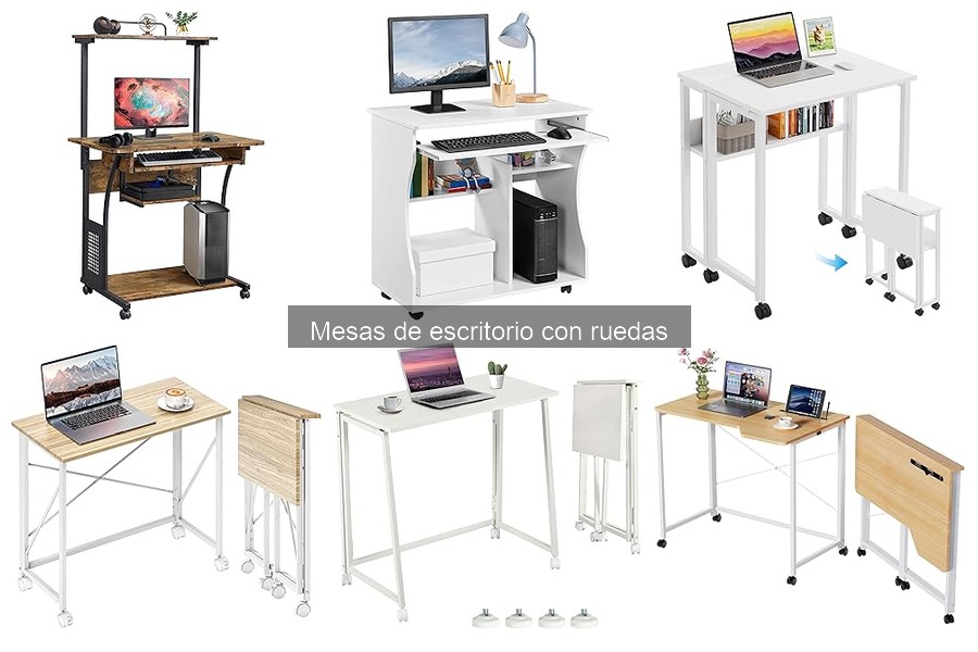 Mejores mesas de escritorio con ruedas para espacios pequeños