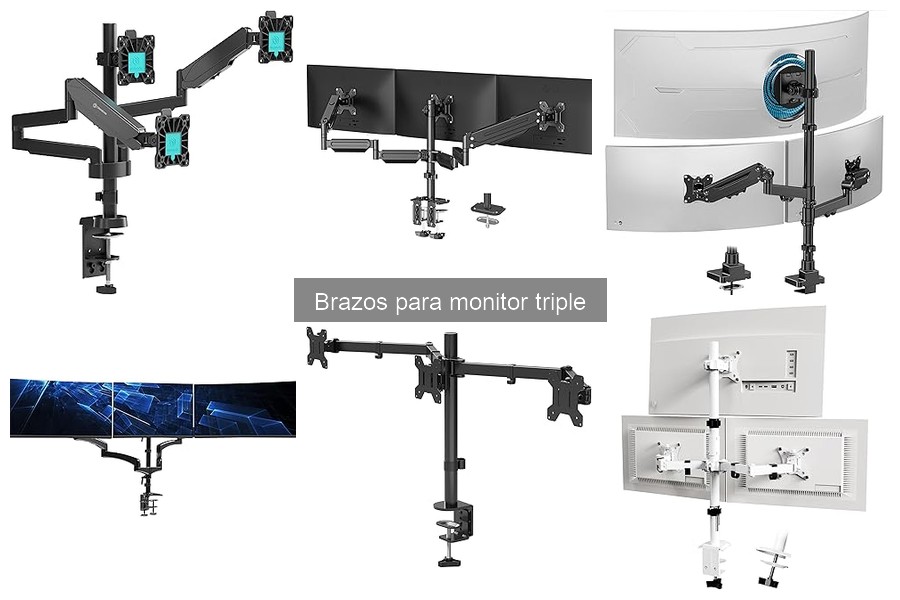 Mejores posiciones para un brazo de monitor triple en casa