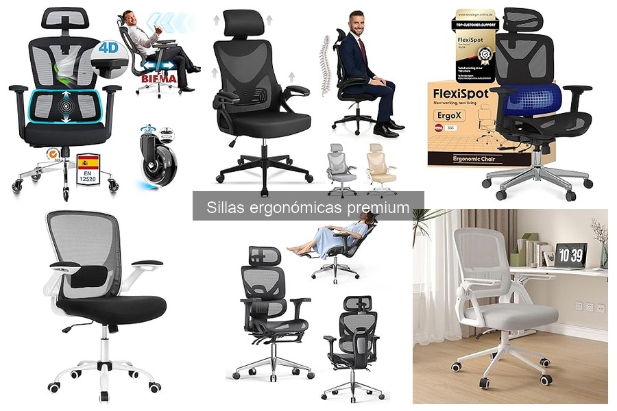 Mejores sillas ergonómicas premium para personas altas y bajas