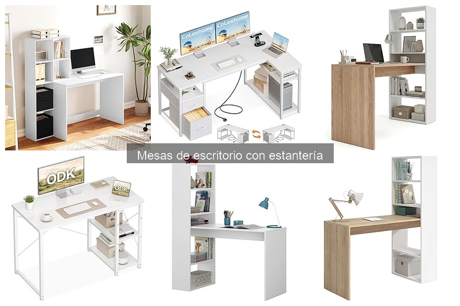 Mejores tiendas para comprar mesas de escritorio con estantería