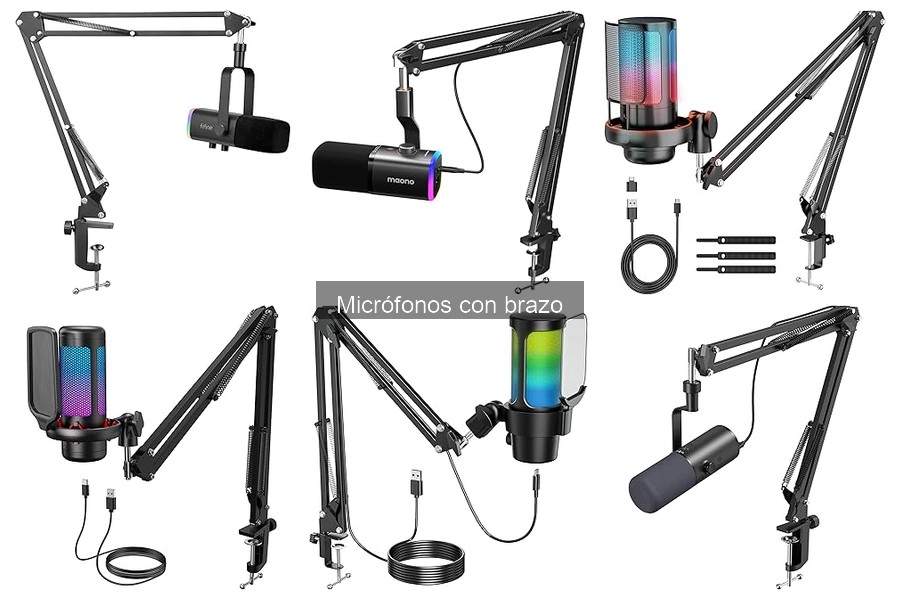 Opiniones sobre micrófonos con brazo más populares en Amazon