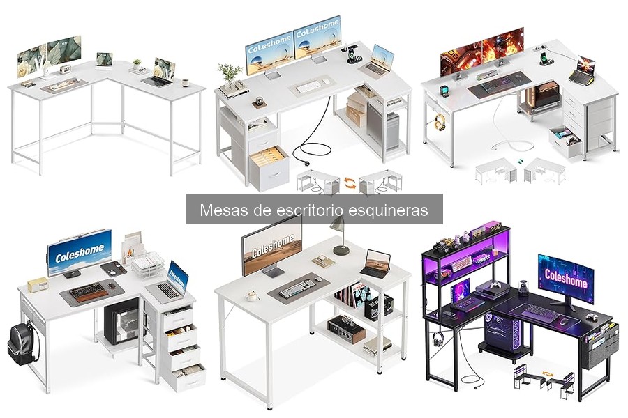 Organiza tu espacio alrededor de una mesa de escritorio esquinera