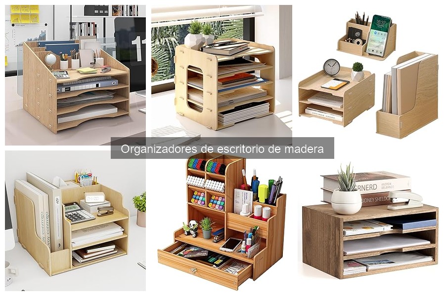 Organizers de escritorio de madera baratos: Mejores tiendas
