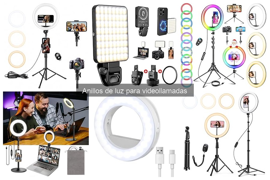 Precio promedio de anillos de luz para videollamadas en Amazon