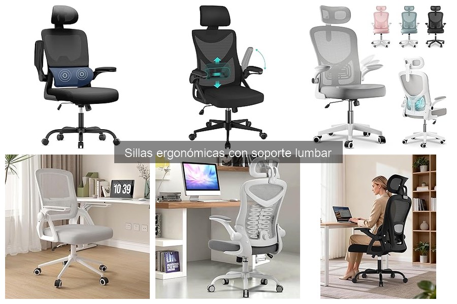Precio promedio de sillas ergonómicas con soporte lumbar