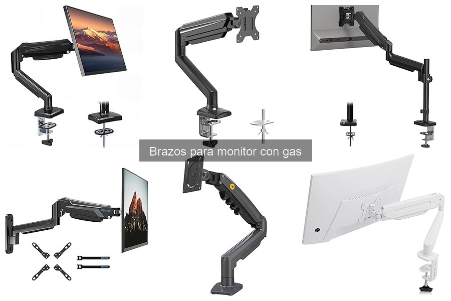 ¿Qué peso soporta un brazo para monitor con gas?