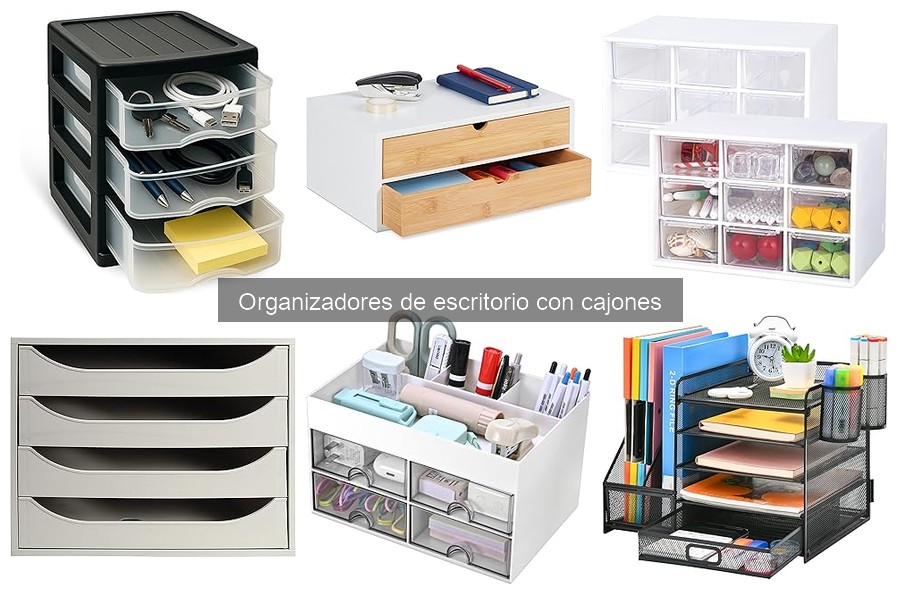 ¿Qué son los organizadores de escritorio con cajones?