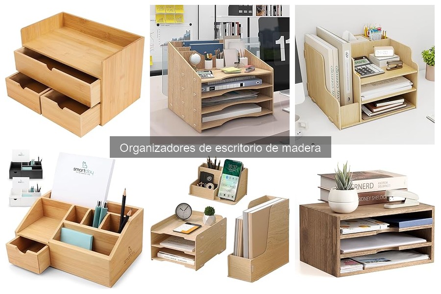 ¿Qué son los organizadores de escritorio de madera?