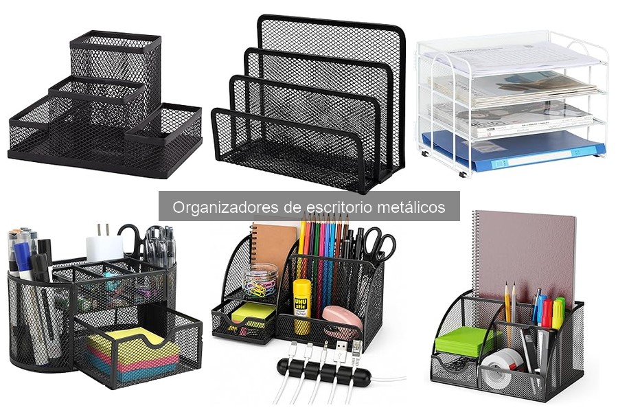 ¿Qué son los organizadores de escritorio metálicos?