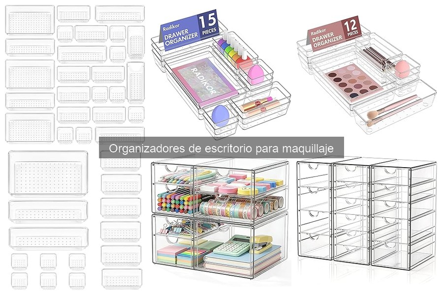 ¿Qué son los organizadores de escritorio para maquillaje?