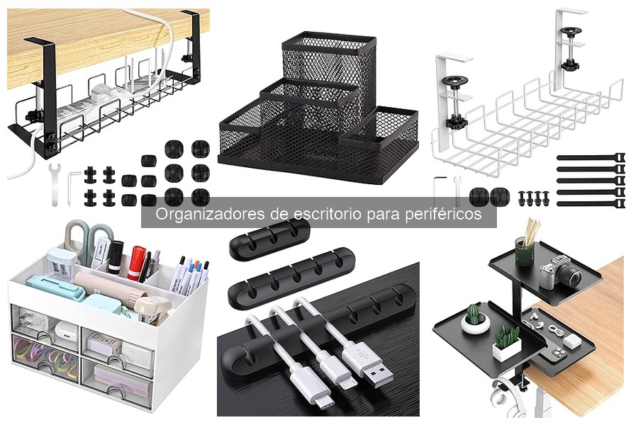 ¿Qué son los organizadores de escritorio para periféricos?