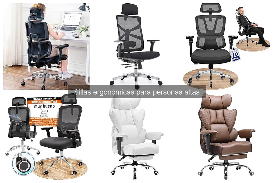 Sillas ergonómicas para personas altas vs. convencionales