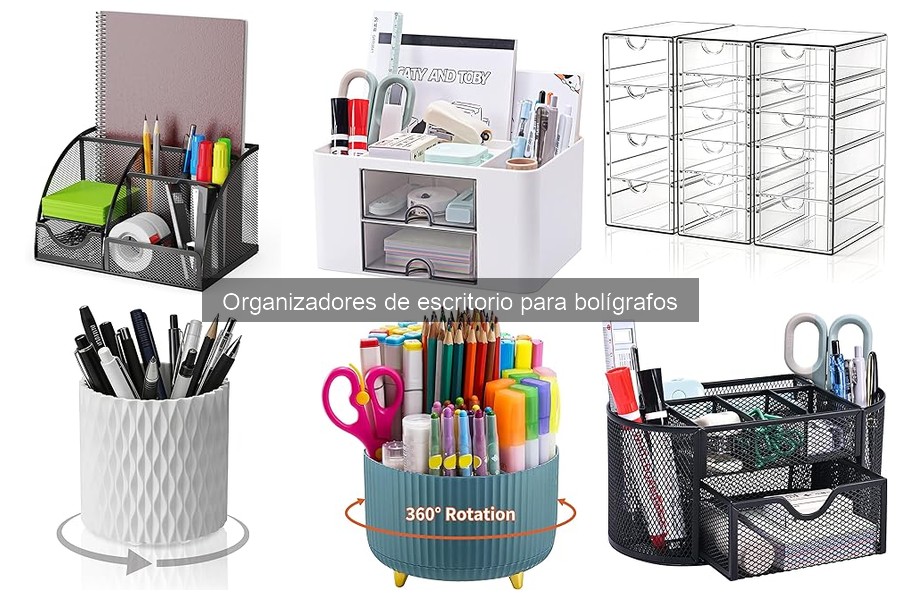 Tipos de organizadores de escritorio para bolígrafos