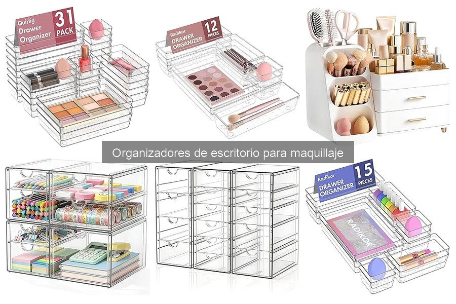 Tipos de organizadores de escritorio para maquillaje según el espacio
