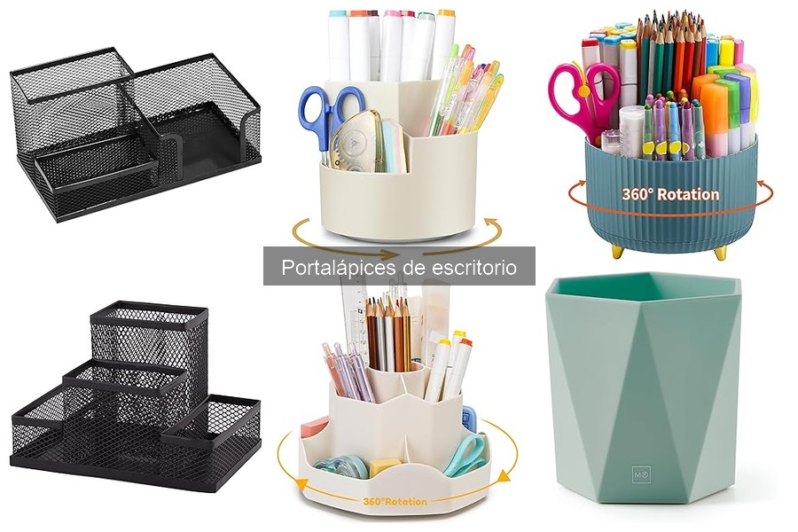 Tipos de portalápices de escritorio: diseños y materiales