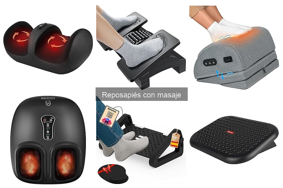 Tipos de reposapiés con masaje para tu comodidad en casa