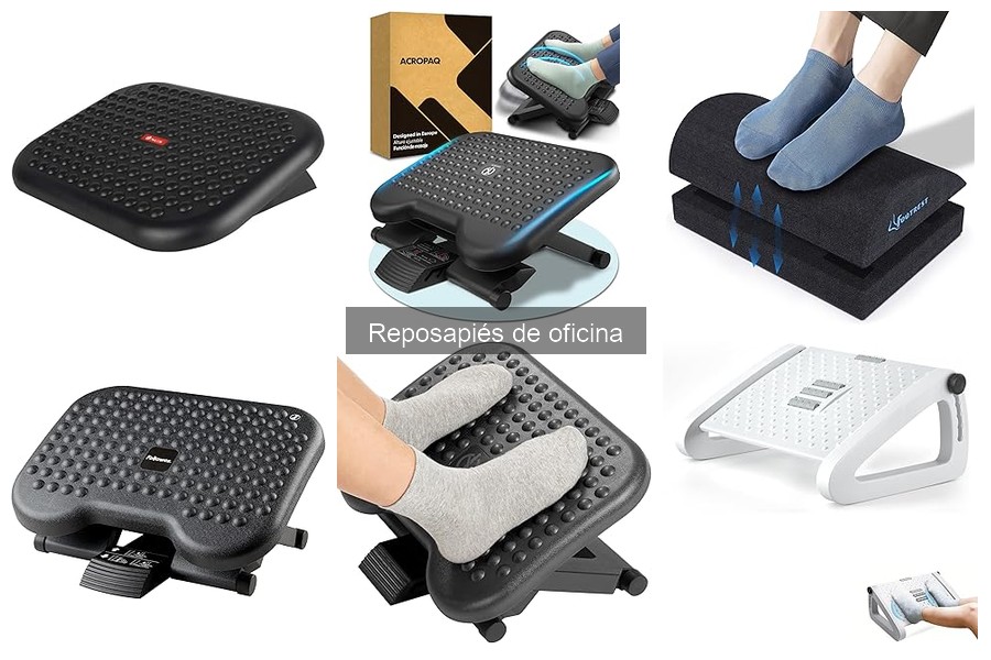 Tipos de reposapiés de oficina: ajustables, fijos y más