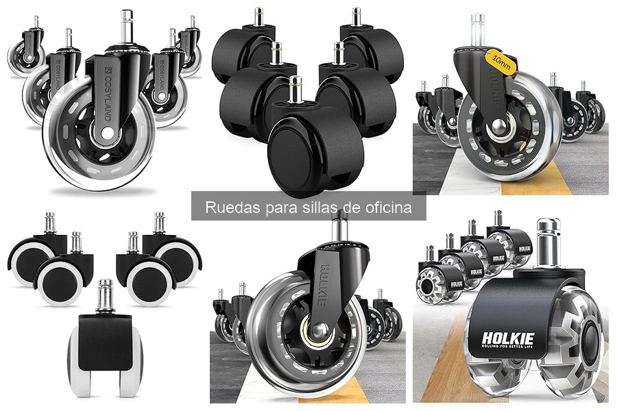 Tipos de ruedas para sillas de oficina y sus características