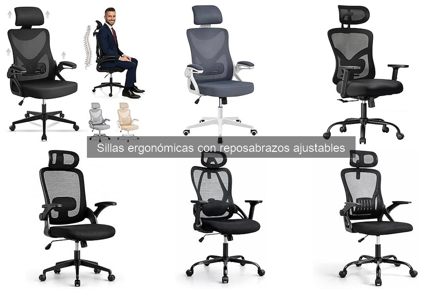 Tipos de sillas ergonómicas con reposabrazos ajustables