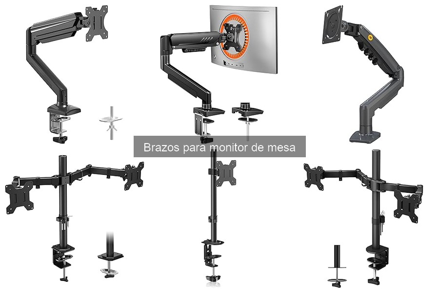 Todo sobre brazos para monitor de mesa: funciones y características