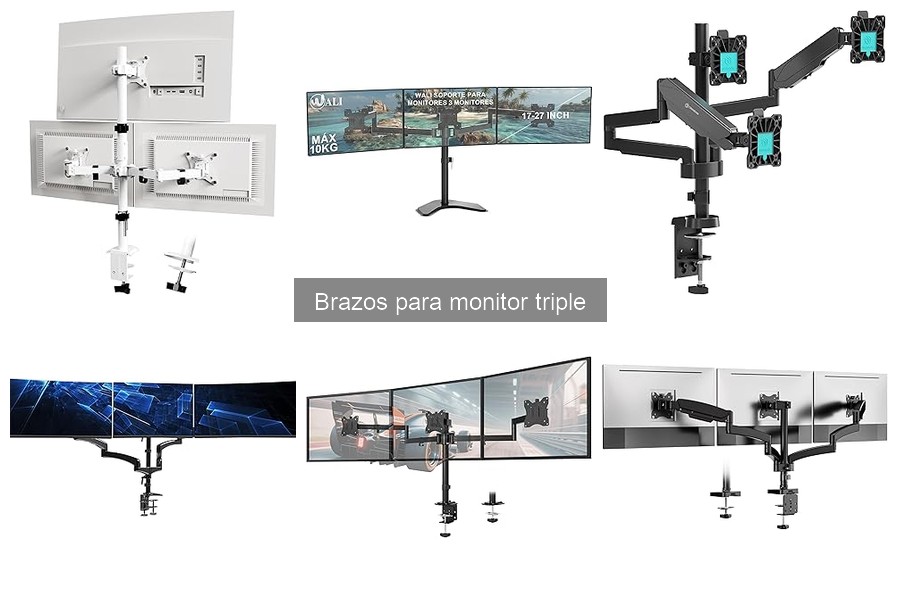 Ventajas de Usar Brazos para Monitor Triple en tu Oficina