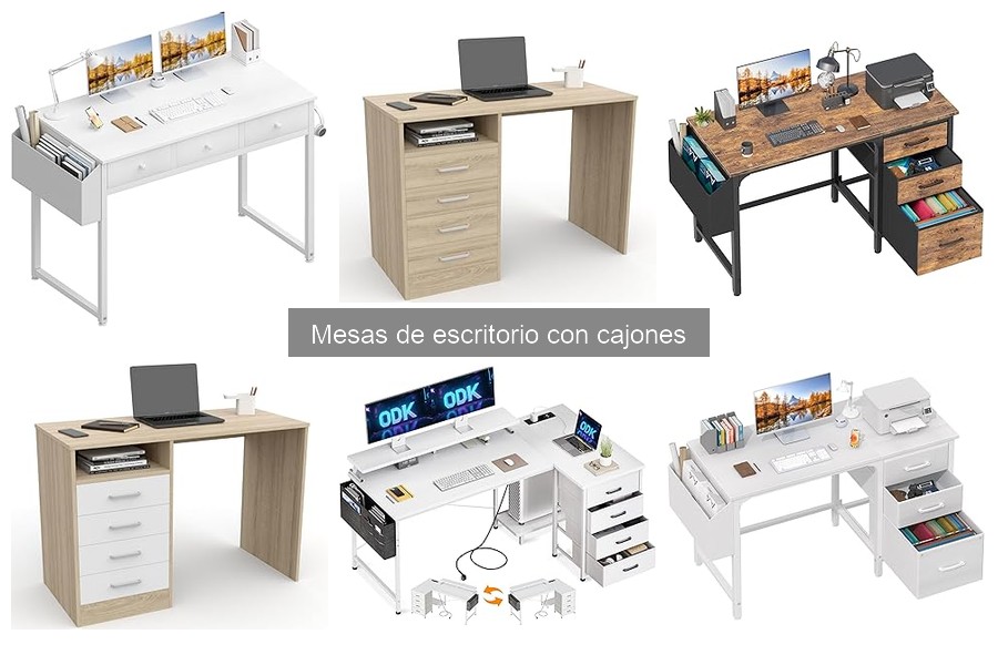 Ventajas de usar mesas de escritorio con cajones en casa